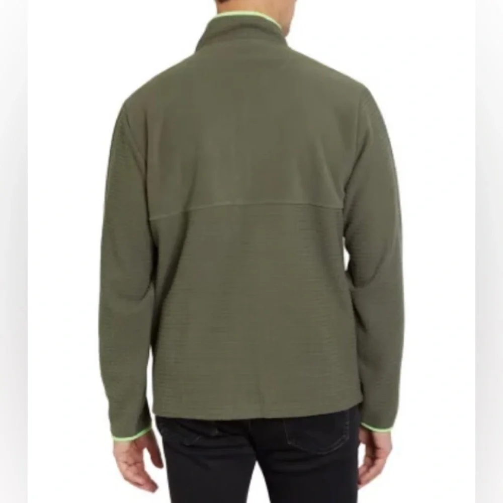 NEW Lands' End Men's Grid‎ Fleece Zip-Up Jacket